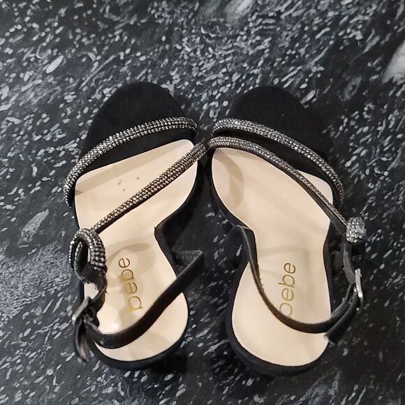 BRAND NEW BEBE STRAPPY HIGH HEEL STILETTOS RHINESTONES STRAP SANDAL - Picture 6 of 15